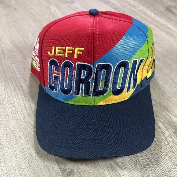 VTG Jeff Gordon Snapback Hat NASCAR Dupont Chase Authentics Red Blue Cap